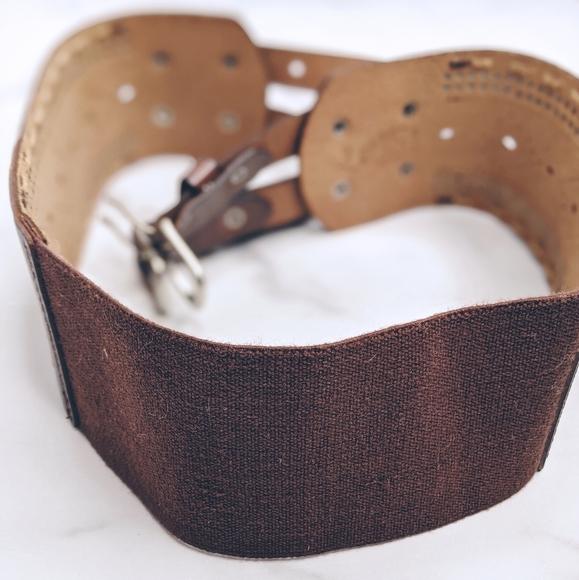 Foley + Corinna wide brown leather buckle belt - Picture 2 of 3